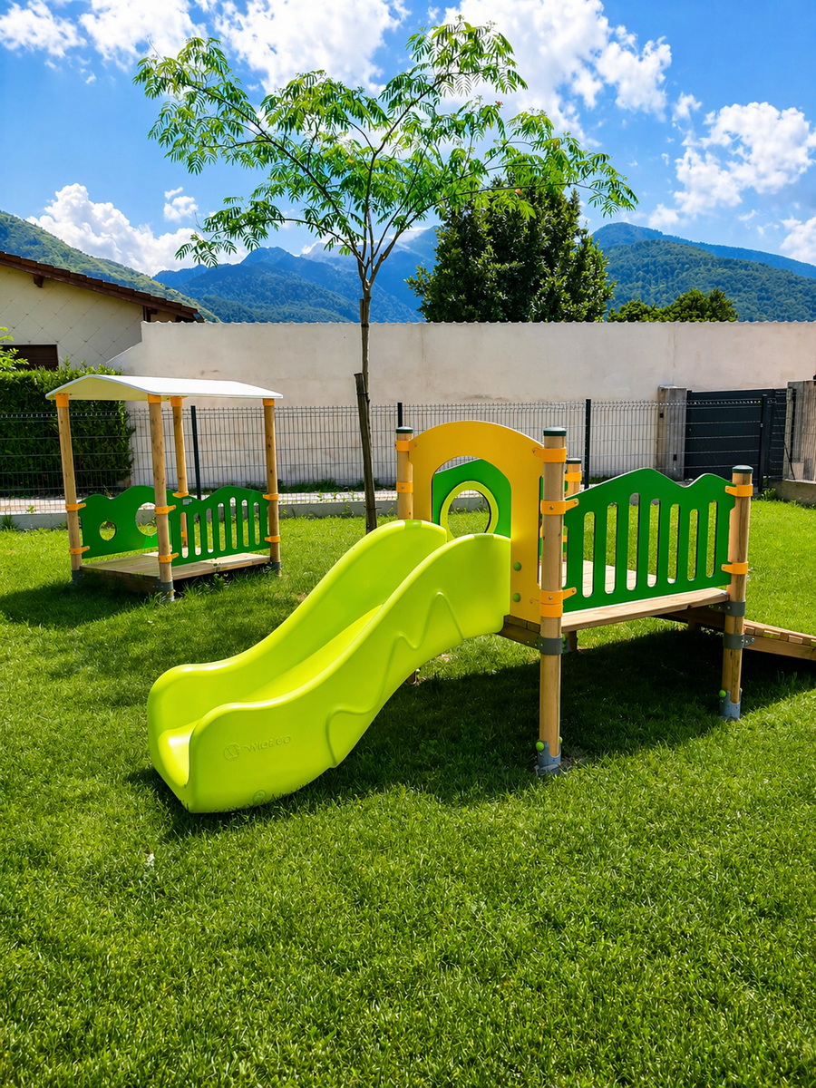 Toboggan et cabanes